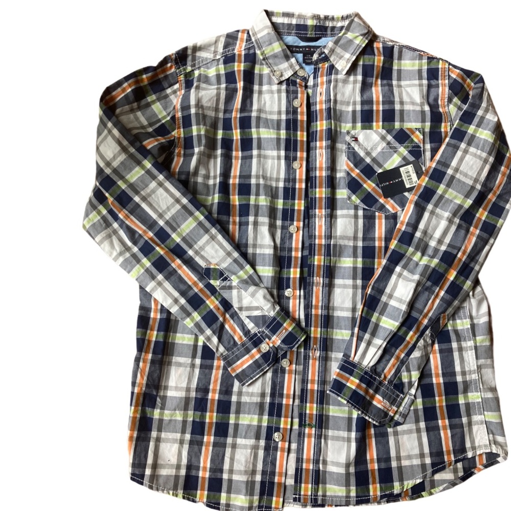 NWT - Tommy Hilfiger boys 16/18 plaid shirt